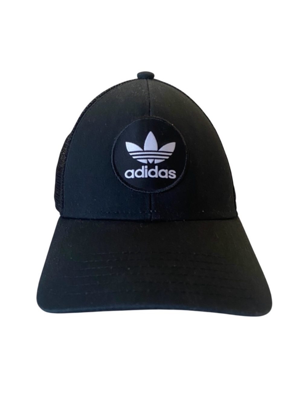 Adidas Black Trefoil Logo Trucker’s Mesh Snapback Baseball Hat